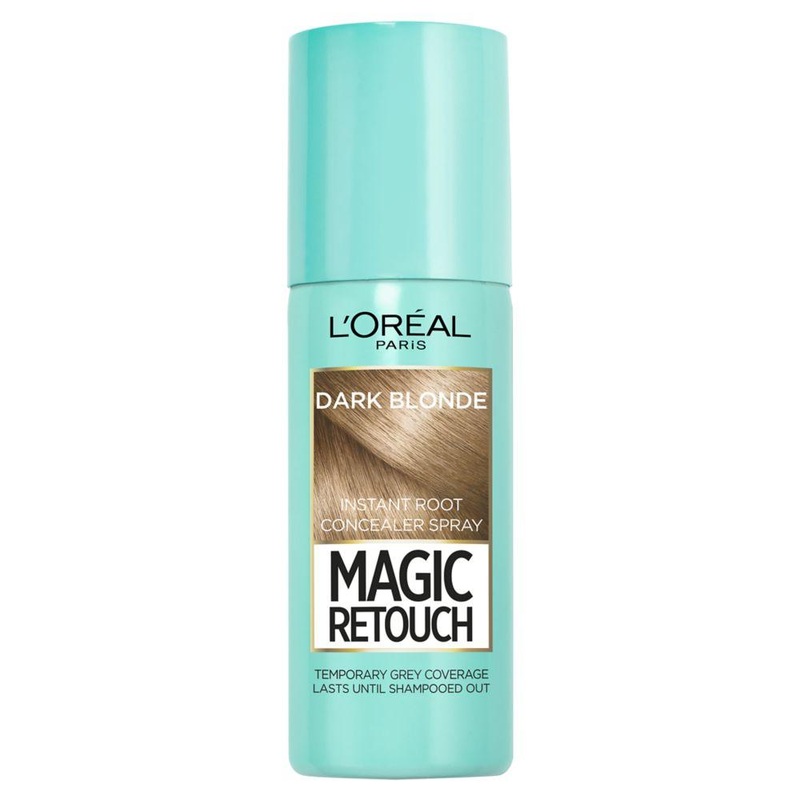 Magic Retouch Dark Blonde Temporary Instant Grey Root Concealer Spray, Easy Application, 75Ml