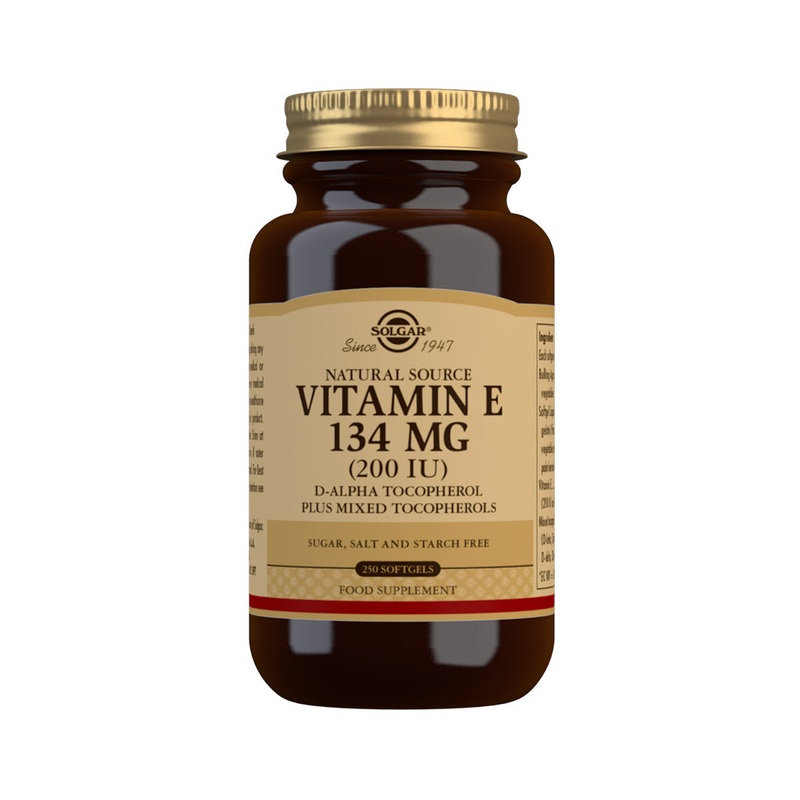 Natural Source Vitamin E 134mg (200 IU) 250 capsules