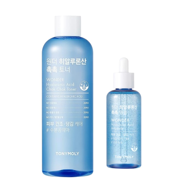 TONYMOLY Wonder Hyaluronic Moist Toner + Ampoule (500ml + 100ml)