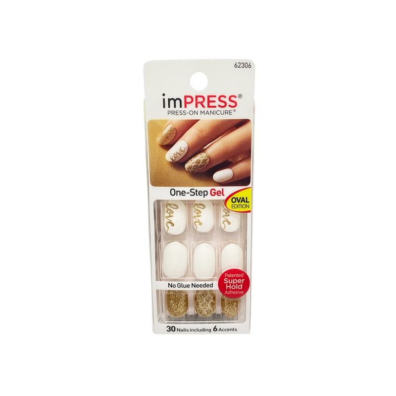 Kiss Gel 30 Nails Flash Mob Gold Love 62306