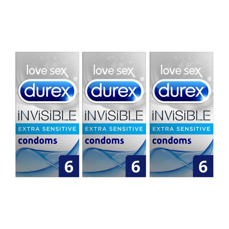 Invisible Extra Thin Condoms Bundle (3 X 6 Pack)