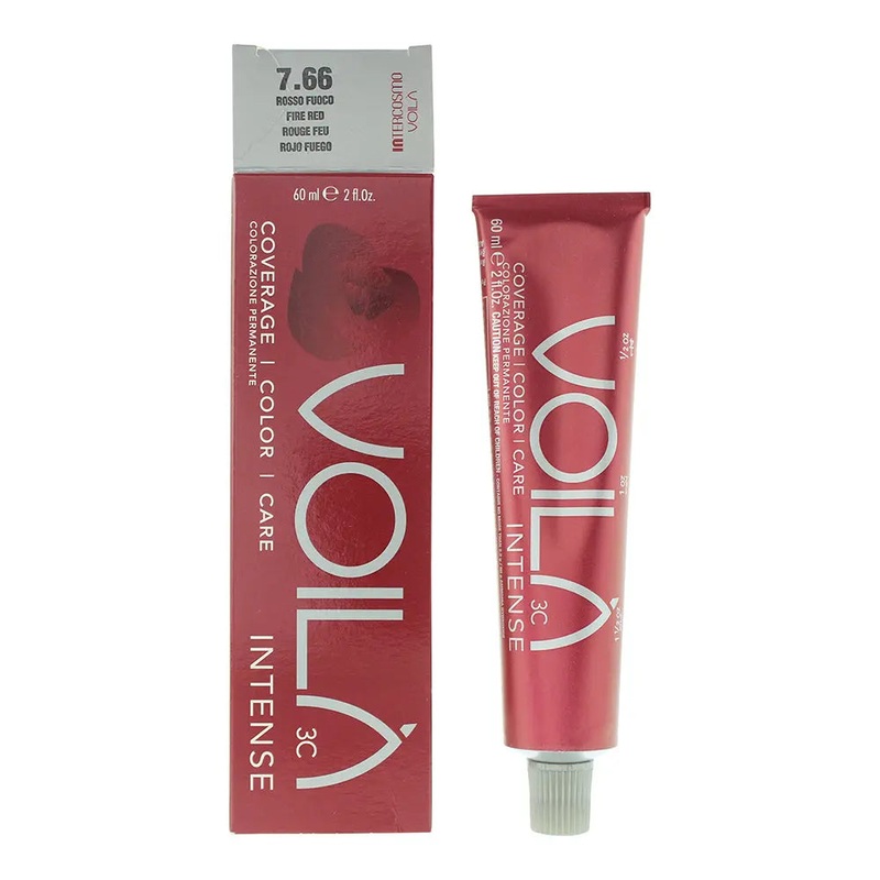 Intercosmo Voil 3C Intense 7.66 Fire Red Hair Colour 60ml
