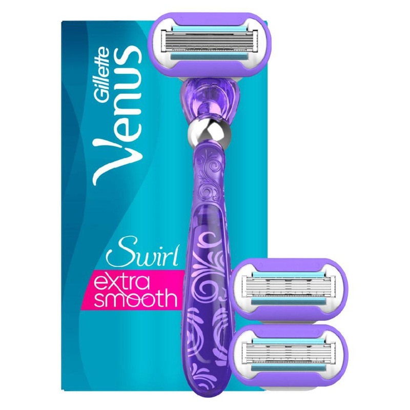 Extra Smooth Swirl Women'S Razor Handle + 3 Blades