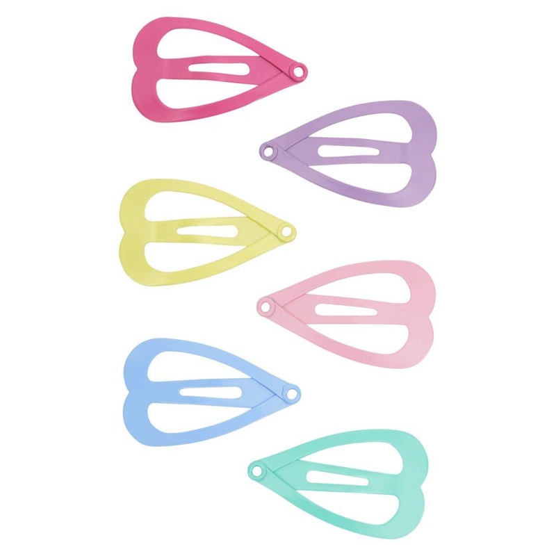 Kids Hair Click Clacks Mini Love Hearts 6S