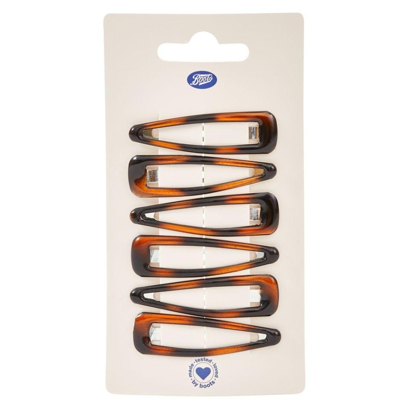 Tortoiseshell Hair Clips X6