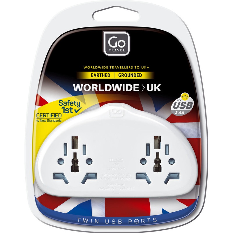 World-UK Adaptor Duo + USB
