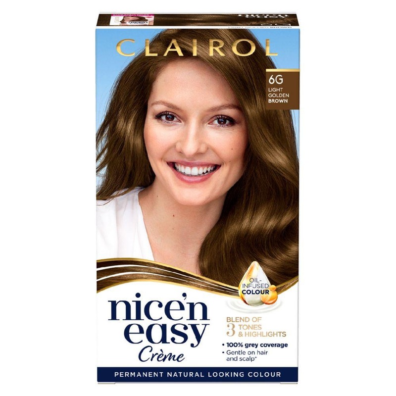 Nice N Easy Permanent Hair Dye 6G Light Golden Brown 177Ml