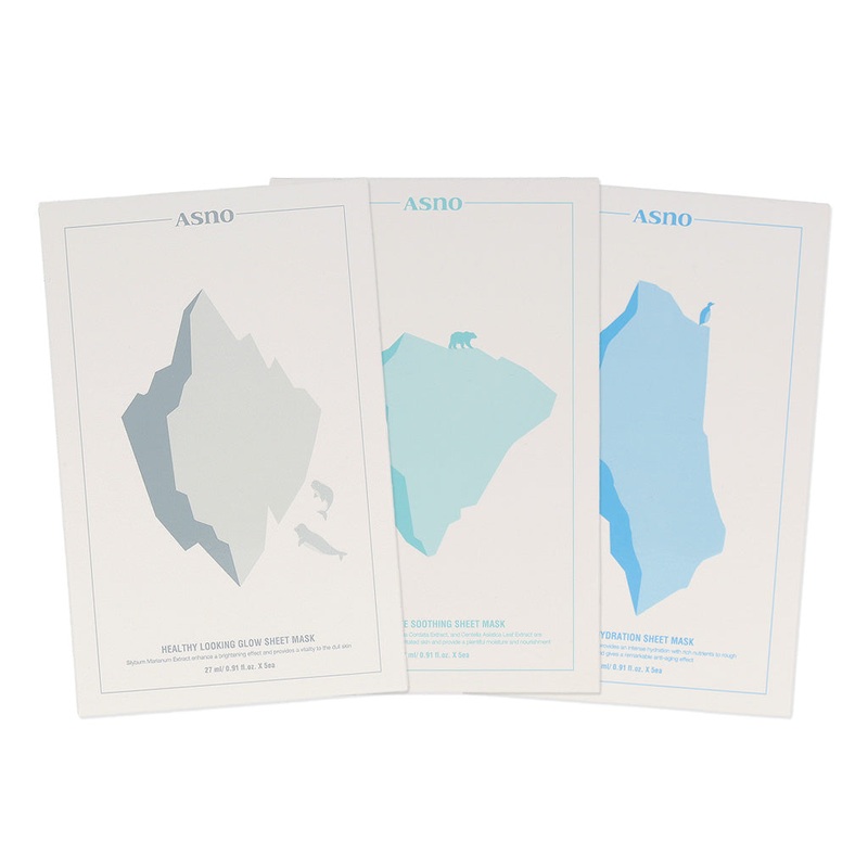 ASNO Rescue Sheet Mask Set ( 5 sheets x 3 types)