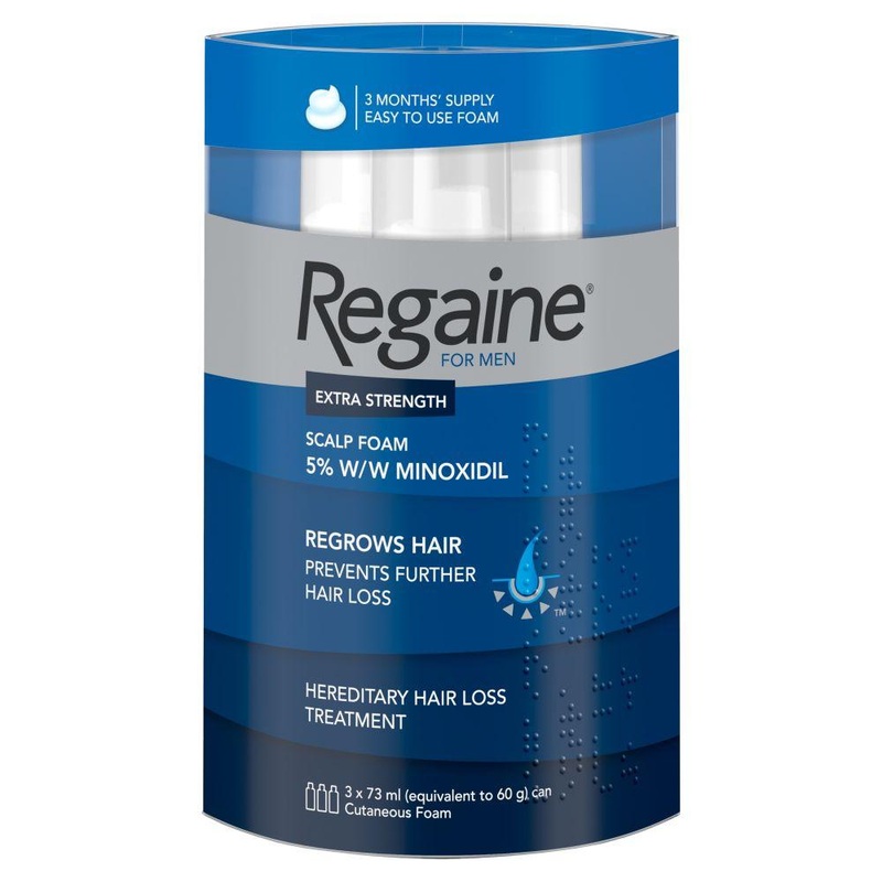 For Men Extra Strength Scalp Foam 5% W/W Cutaneous Foam - 3 Months Supply