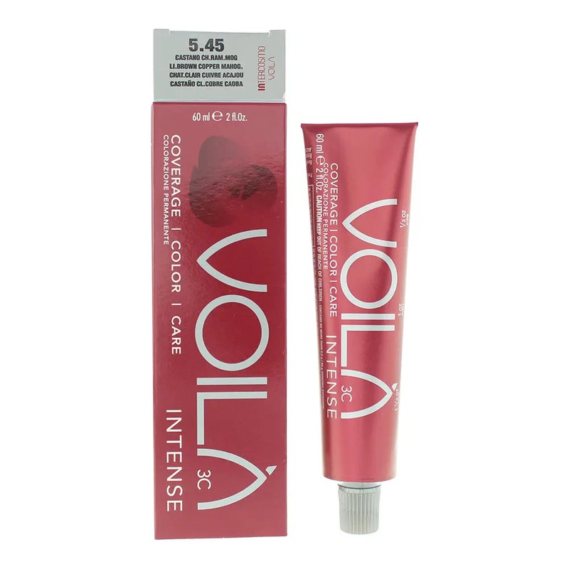 Intercosmo Voil 3C Intense 5.45 Light Brown Copper Mahogany Hair Colour 60ml