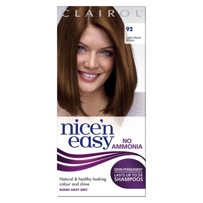 Nice N Easy No Ammonia Semi-Permanent Hair Dye 92 Light Warm Brown