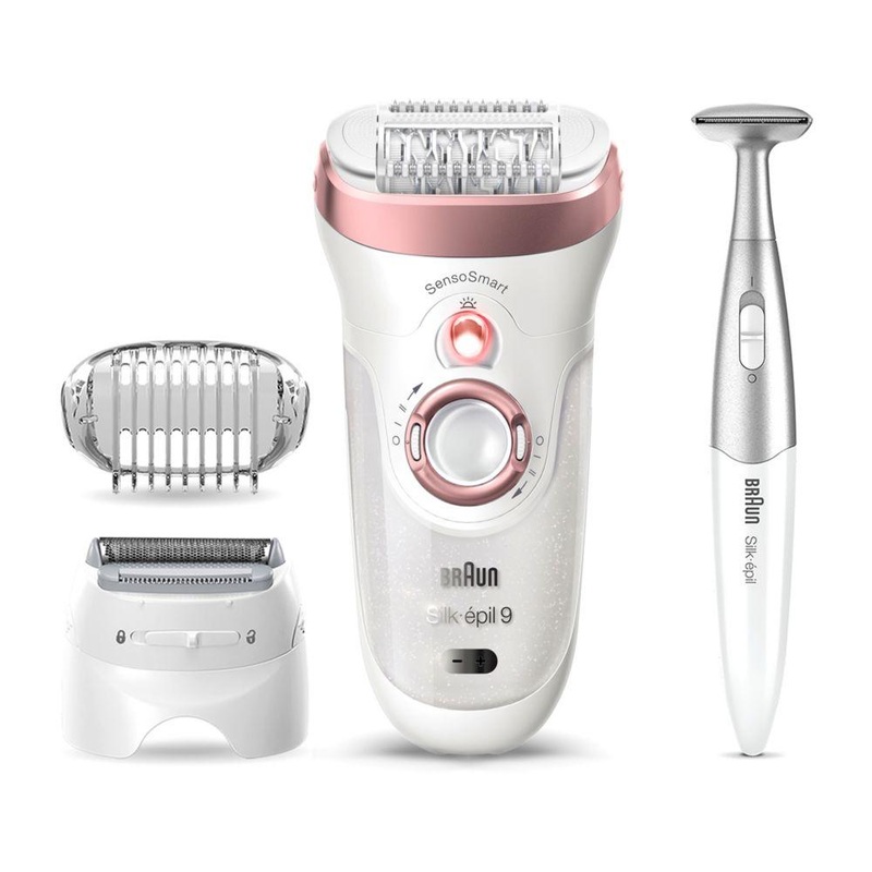 Silk-pil 9 9-890 Epilator For Women For Long-Lasting Hair Removal, White/Rose Gold