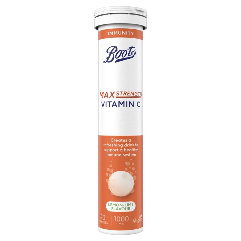 Vitamin C 1000 Mg Lemon & Lime Flavour 20 Effervescent Tablets