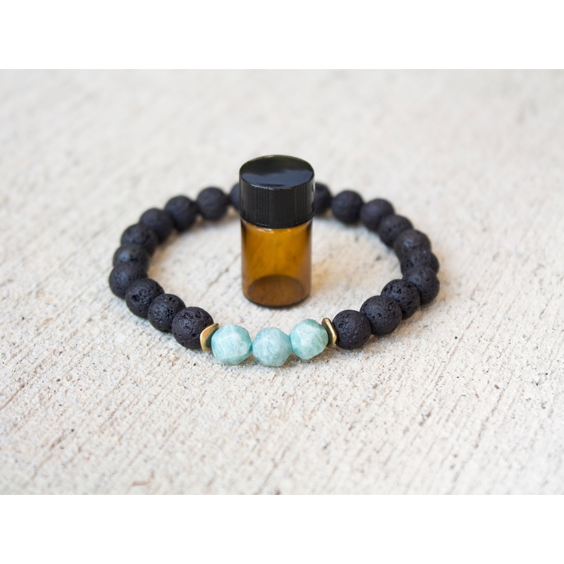 Diffuser Bracelet: Star Cut Amazonite