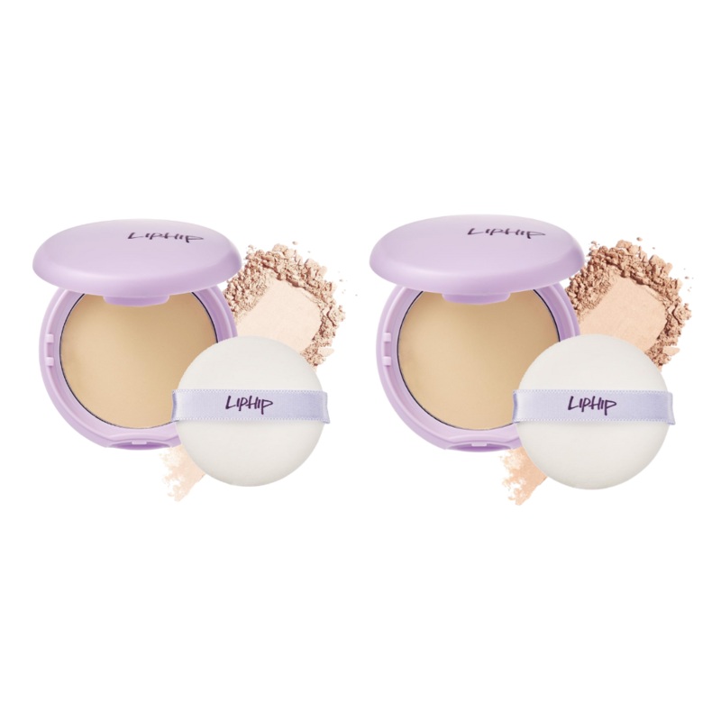 LIPHIP Blur Powder Pact 10g  2 Colors Available No. 02 Light
