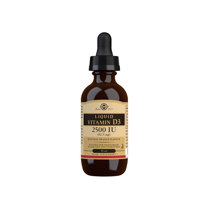 Liquid Vitamin D3 2500 IU (62.5g) - Natural Orange Flavour 59ml