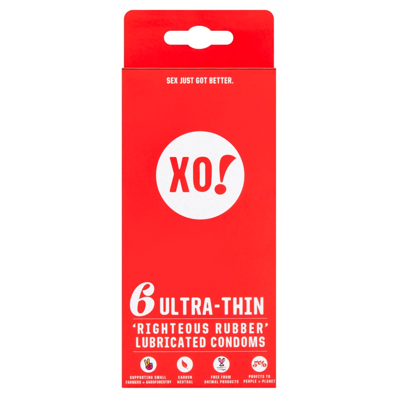 Righteous Rubber Condoms - Ultra-Thin & Lubricated 6 units