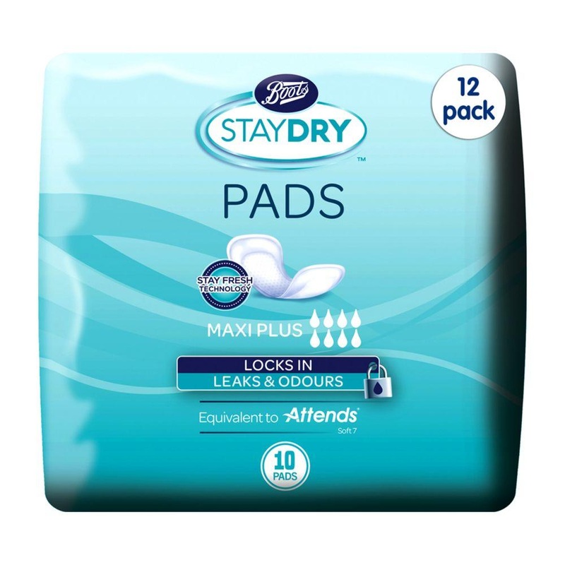 Maxi Plus Pads For Heavy Incontinence 12 Pack Bundle  120 Pads