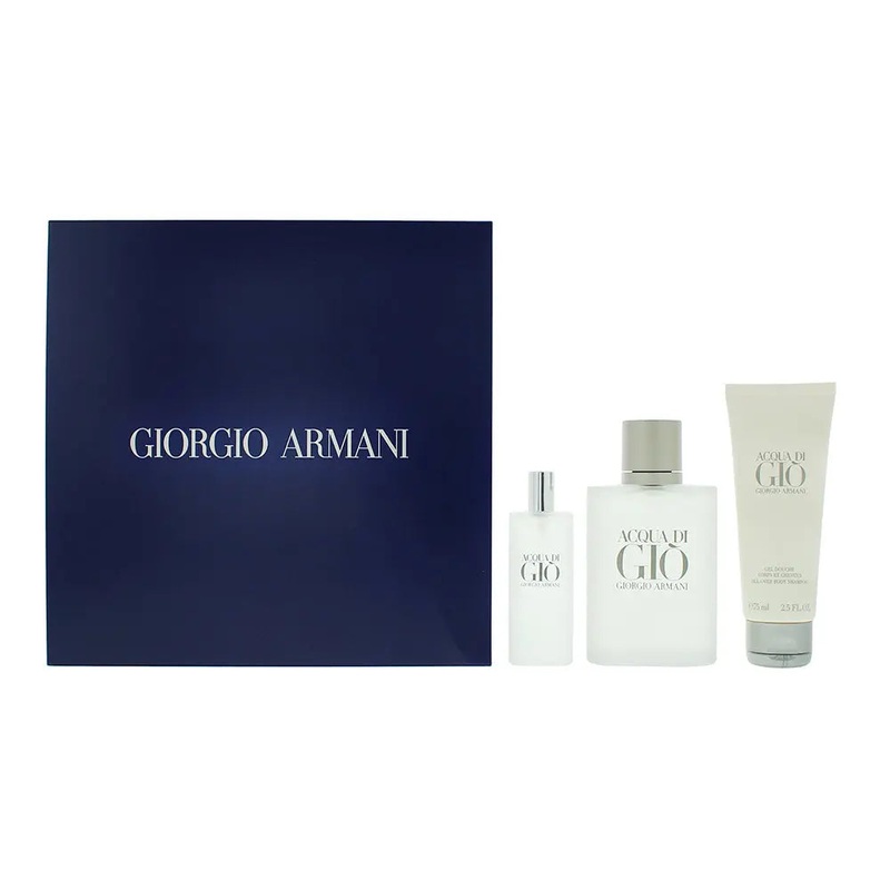 Giorgio Armani Acqua Di Gi 3 Piece Gift Set: Eau De Toilette 100ml - Shower Gel