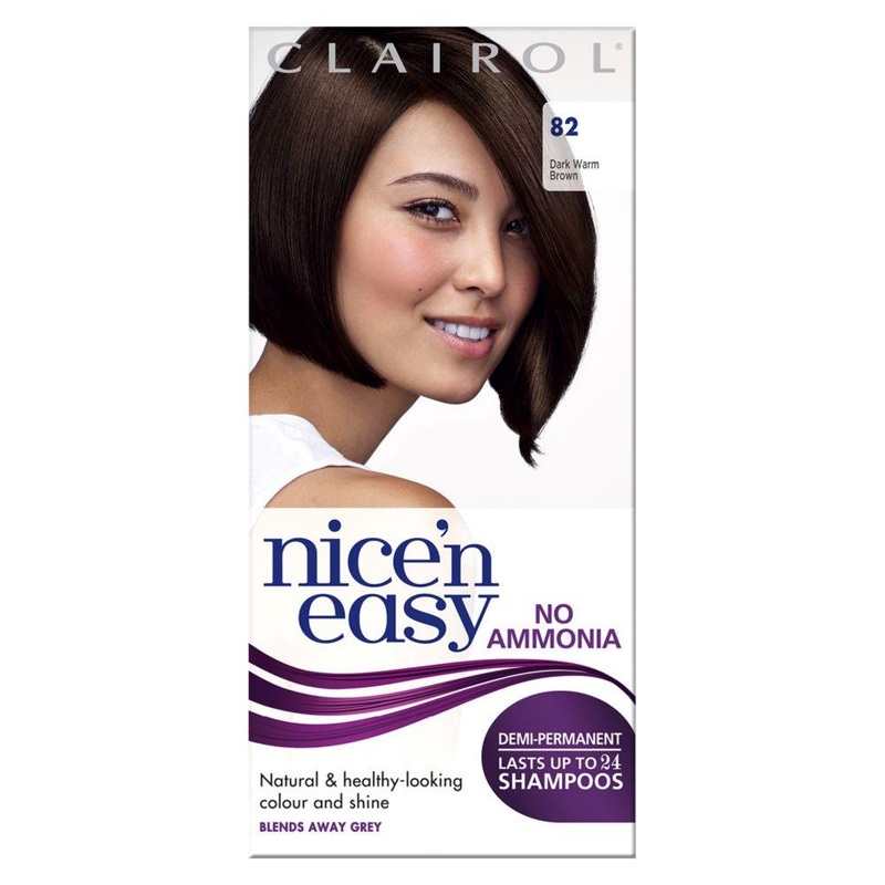 Nice N Easy No Ammonia Semi-Permanent Hair Dye 82 Dark Warm Brown
