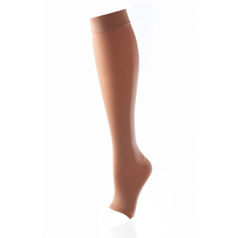 Below Knee Stockings Open Toe Stockings Class 1 Sand Large Large Sand