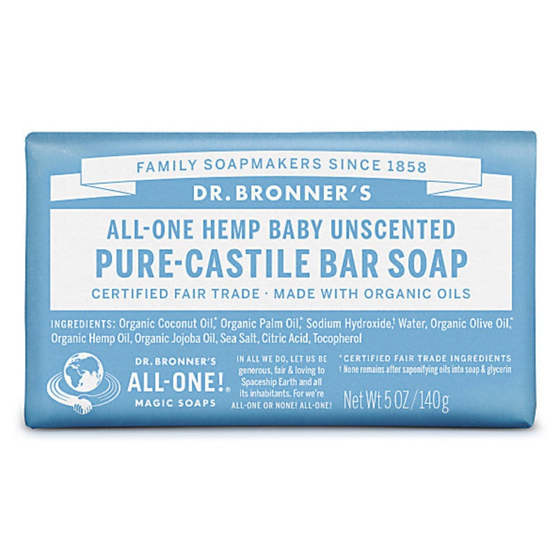 Pure-Castile Bar Soap - Baby Unscented 140g