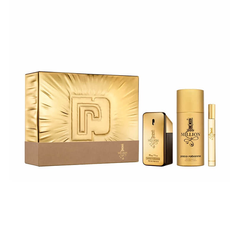 Paco Rabanne 1 Million 3pc Set 100ml EDT (M)
