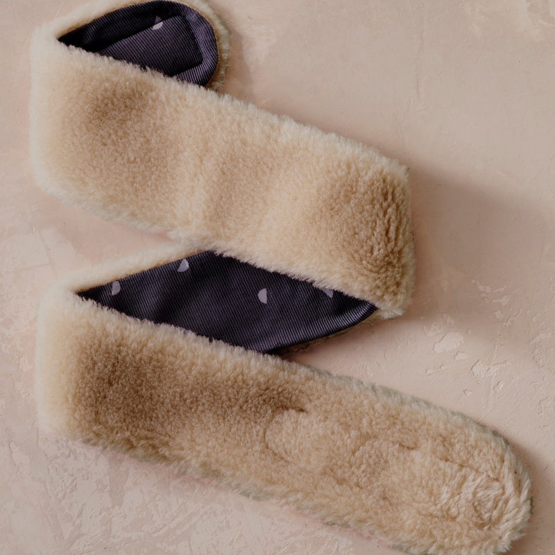 Merino Knit Fleece Spa Headband - Tropical Sand