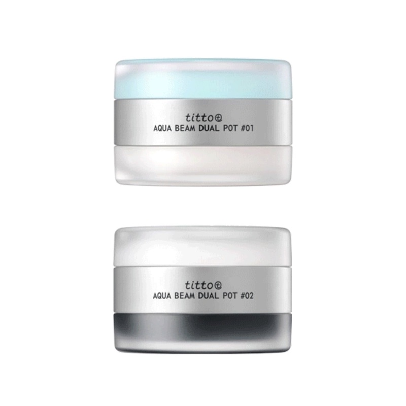 titto Aqua Beam Dual Pot 2 colors 01 Aqua Lip Balm + Shine Beam Plumper