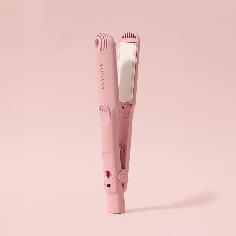 VODANA Soft Bar Wide Flat Iron 1.5 Inch Milk Tea Rose