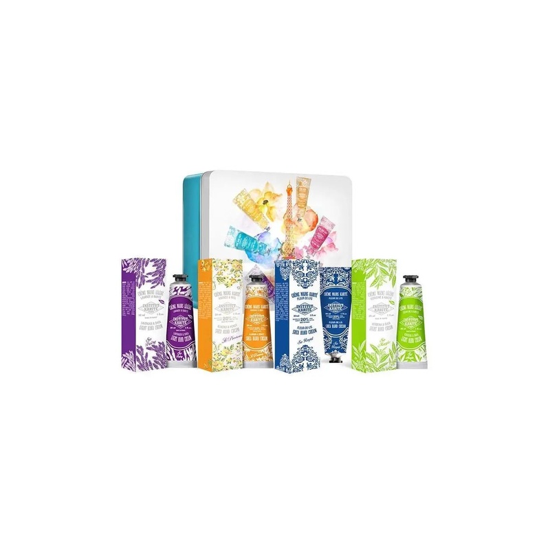 4PC IKP METALLIC METAL BOX - 30ML SHEA HAND CREAMS