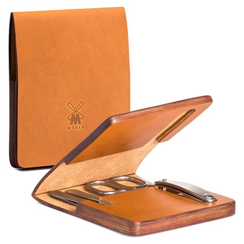 Travel, Manicure Set In Cowhide Case