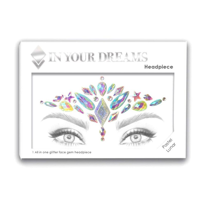 Pastel Lunar Face Gem Headpiece