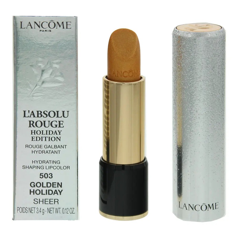 Lancme L'Absolu Rouge Holiday Edition 503 Golden Holiday Sheer Lipstick 3.4g
