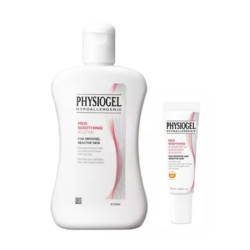 PHYSIOGEL Red Soothing AI Lotion (200ml) + Sunscreen (10ml) Limited Edition Set