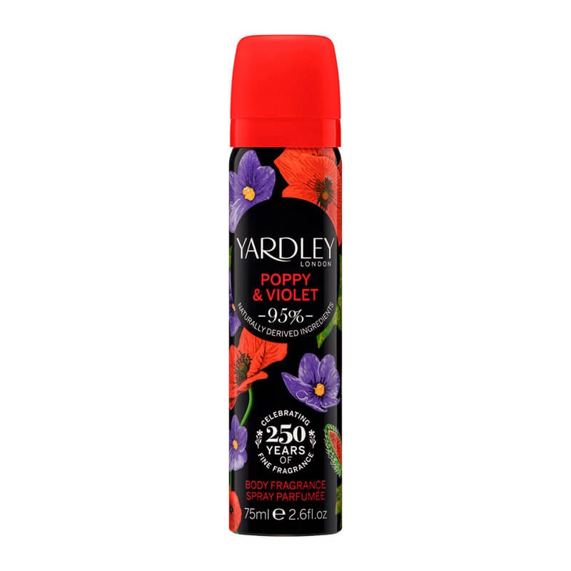 Yardley Poppy & Violet Body Fragrance 75ml (L) SP