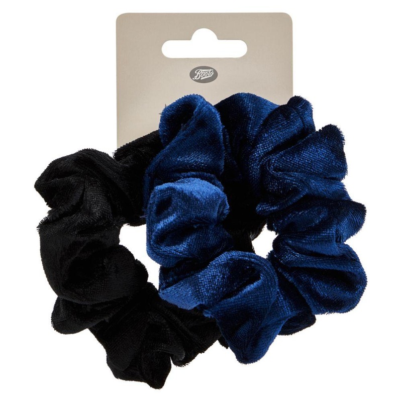 Navy And Black Scrunchie