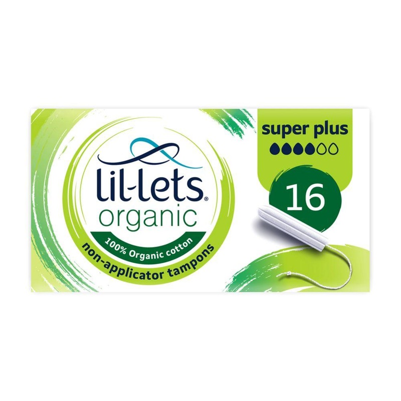 Organic Non-Applicator Tampons Super Plus 16 Pack