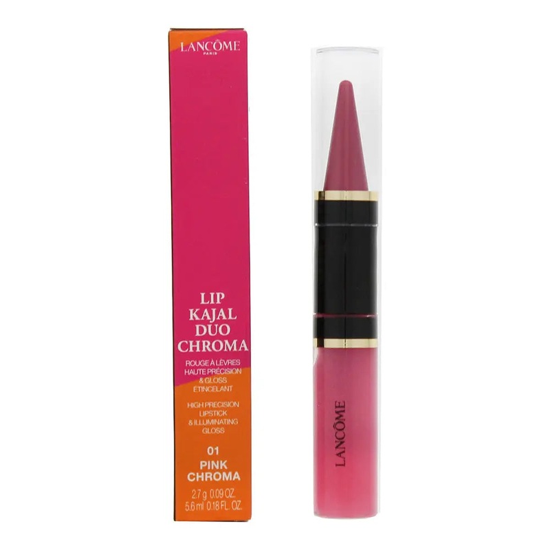 Lancme Lip Kajal Duo Chroma 01 Pink Chroma High Precision Lipstick 2.7g  Illuminating Gloss 5.6ml