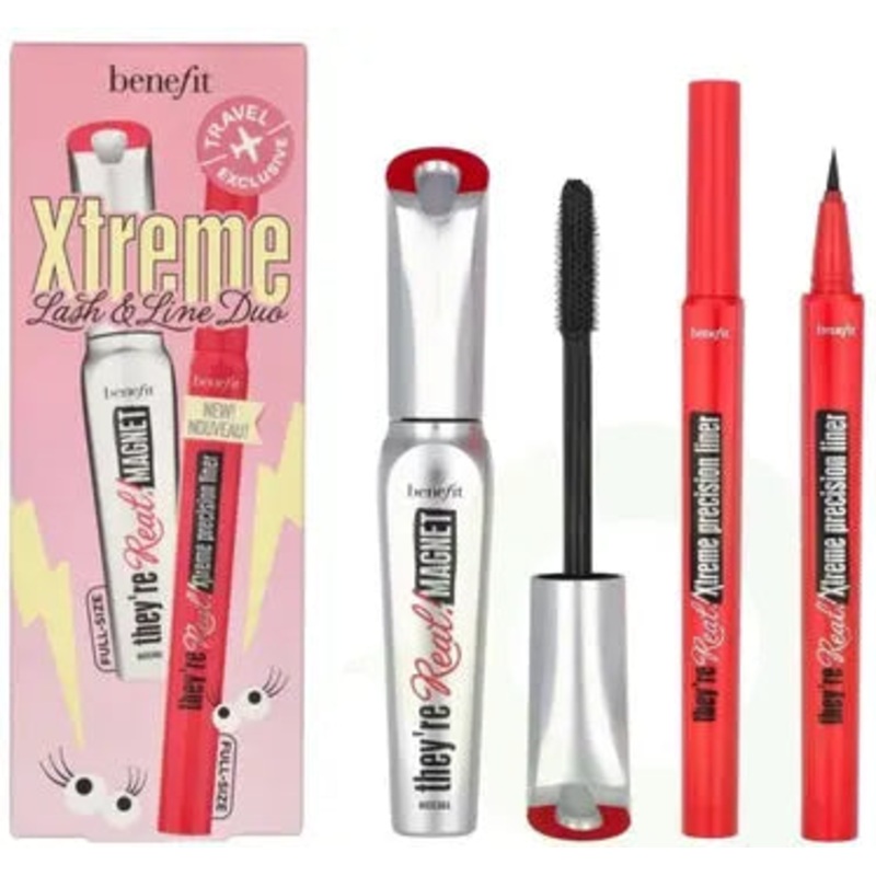 BENEFIT THEY'RE REAL SET : EXTREME PRECISION EYLINER BLACK 0.35ML +  MAGNET MASCARA N65 BLACK 8.5G