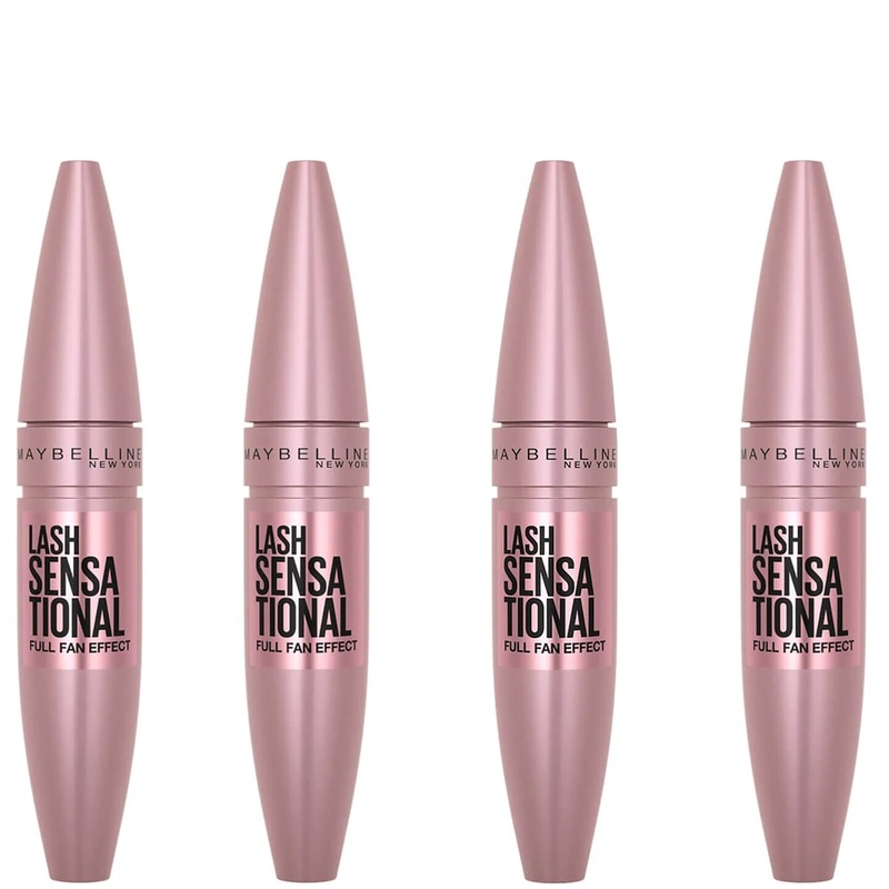 Maybelline Lash Sensational Volumising and Thickening Eyelash Lengthening Mascara - 01 Very Black (Pack of 4)