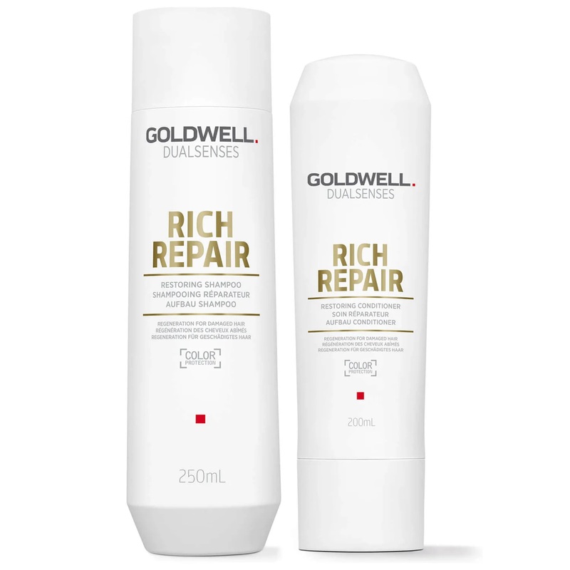 Goldwell Dualsenses Rich Repair Restoring Shampoo And Conditioner Bundle For Dry To Severely Damaged Hair (Worth 32.05)