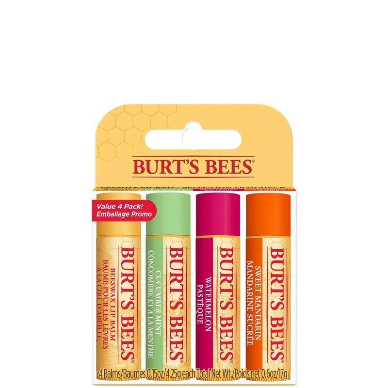 Burt's Bees 100% Natural Moisturising Lip Balm (Pack of 4)