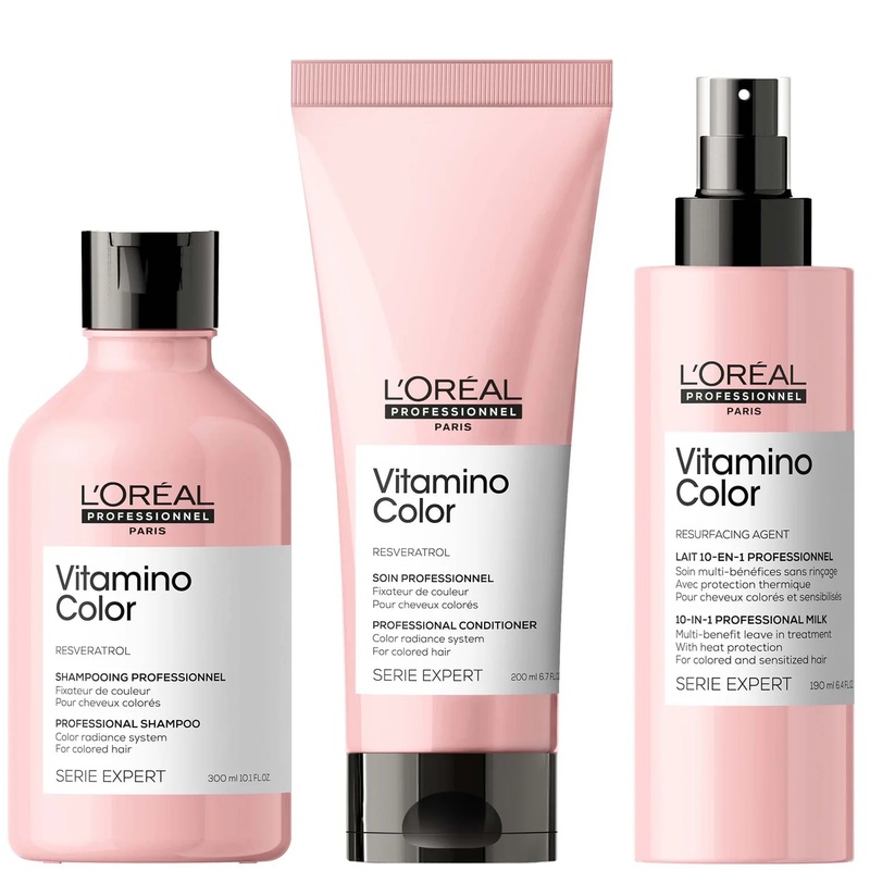 Vitamino Colour Shampoo & Conditioner & 10 in 1 Treatment Spray Bundle Set for Coloured Hair