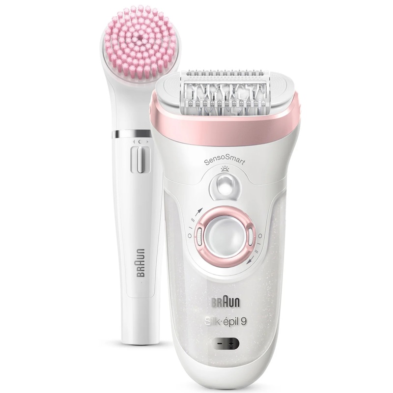 Braun Silk-pil 9 9-985 Beauty Set, White/Rose Gold
