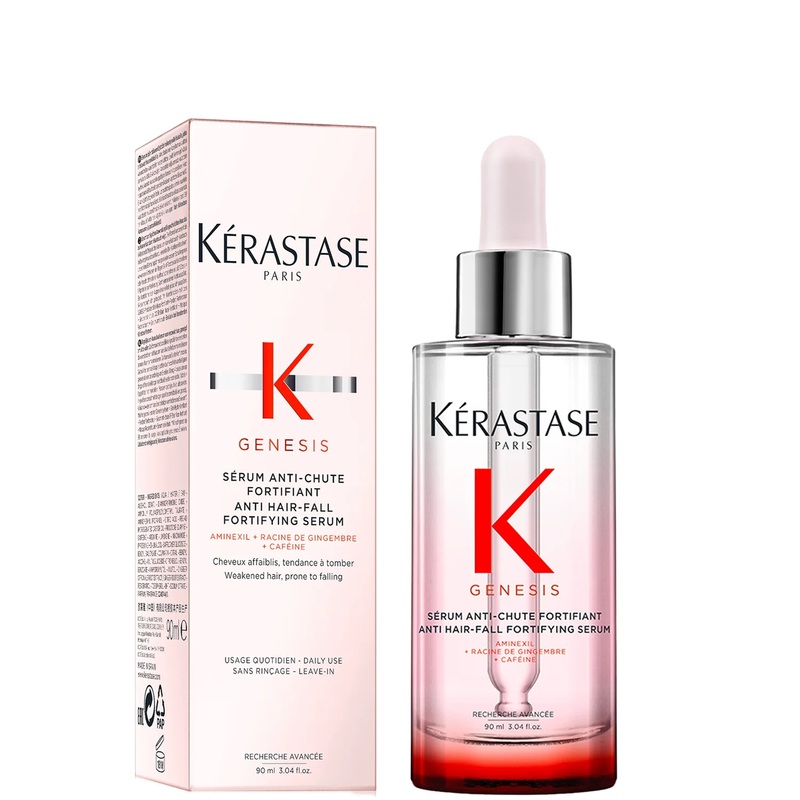 Krastase Genesis Hair Serum, Leave-In Conditioner, For Hair Fall, With Caffeine, Anti-Chute Fortifiant, 90ml