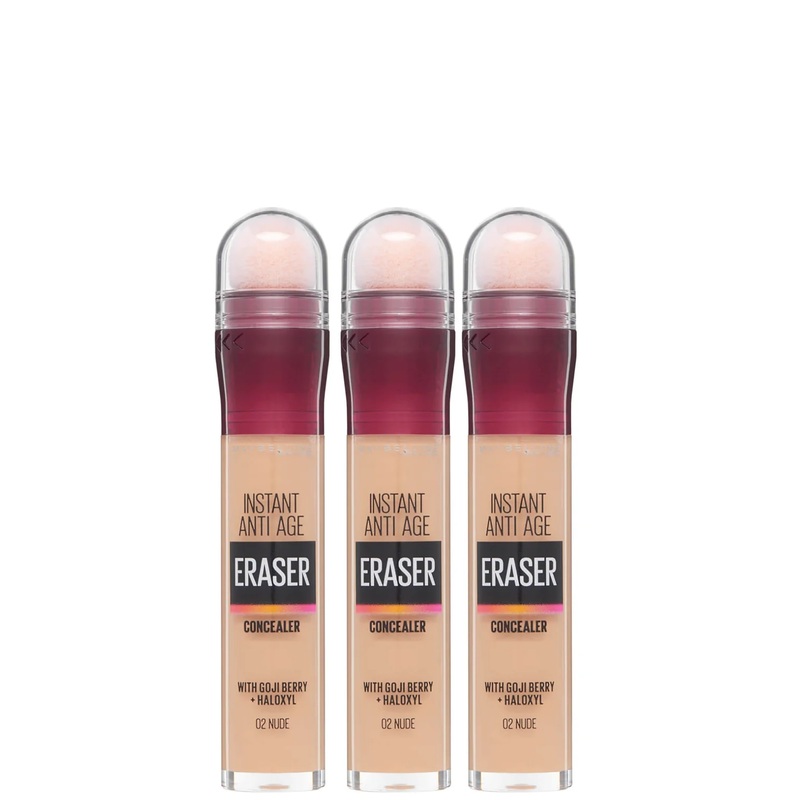 Maybelline Instant Anti-Age Eraser Eye Concealer 3 Pack Exclusive (Worth 26.97)