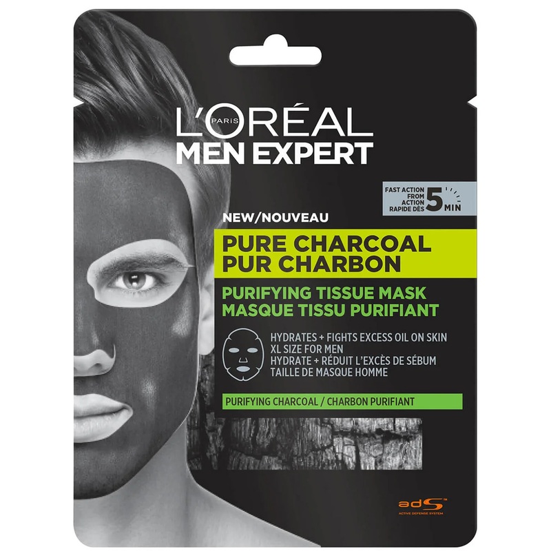 L'Oral Paris Men Expert Pure Charcoal Purifying Tissue Mask 30g