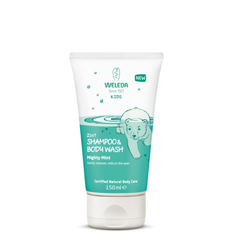 Weleda Kids' 2-in-1 Mighty Mint Shampoo and Body Wash 150ml