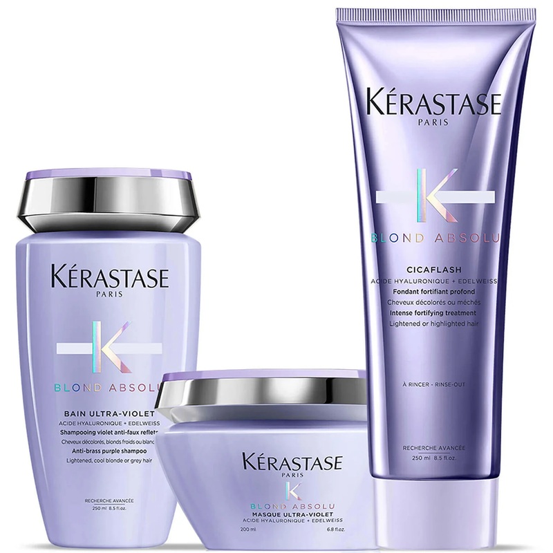 Krastase Blond Absolu Ultra Violet Shampoo, Masque and Conditioner Trio